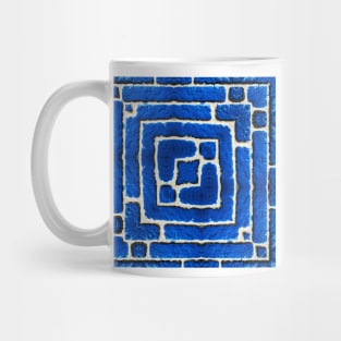 MAZE in a  BLUE BRİCK WALL Mug